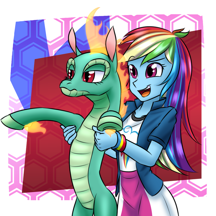 !    ! My Little Pony, Equestria Girls, Rainbow Dash, Thems Fightin Herds, Redahfuhrerking, Tianhuo (TFH)