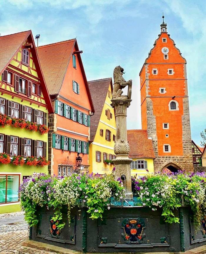 Динкельсбюль - городок в Баварии Бавария, Германия, Фотография