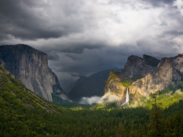 Йосемитский национальный парк Фотография, Природа, Горы, Водопад, США, Парк Йосемити