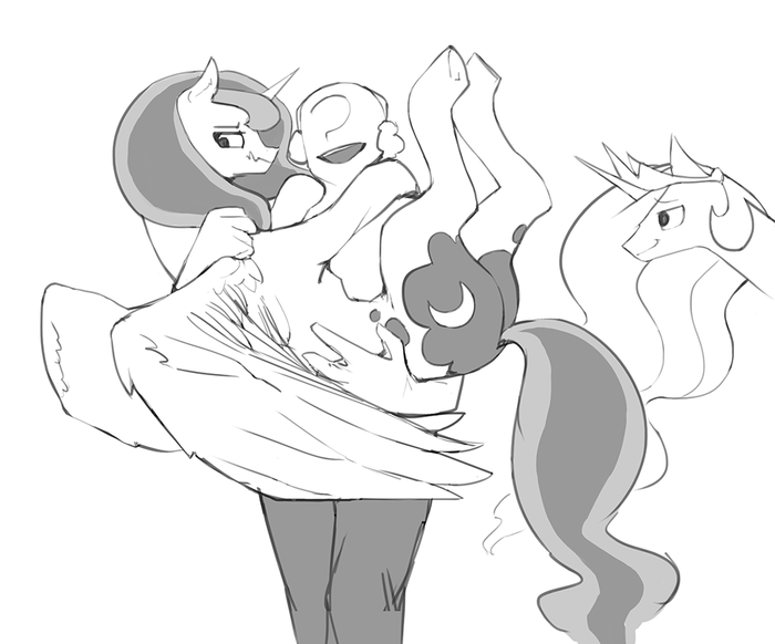     My Little Pony, Princess Luna, Princess Celestia, Anon, Redruin01