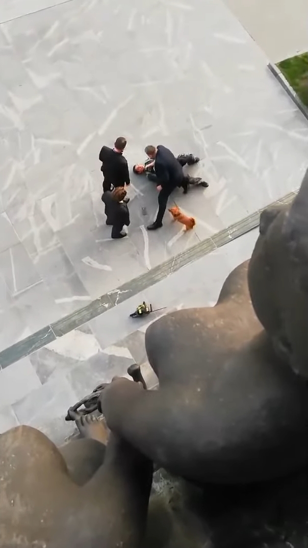 Мужчина с бензопилой пытался попасть в парламент Словении с криком «хватит с меня локдауна!»