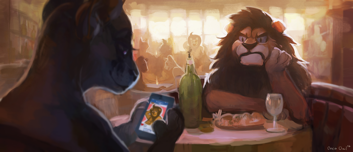 Lion Date , Furry Art, , Furry Feline, Furry lion, 