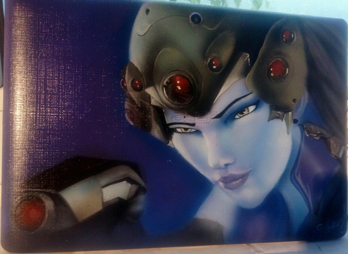  .  , Overwatch, Widowmaker, , Airbrush, Airbrushing, 