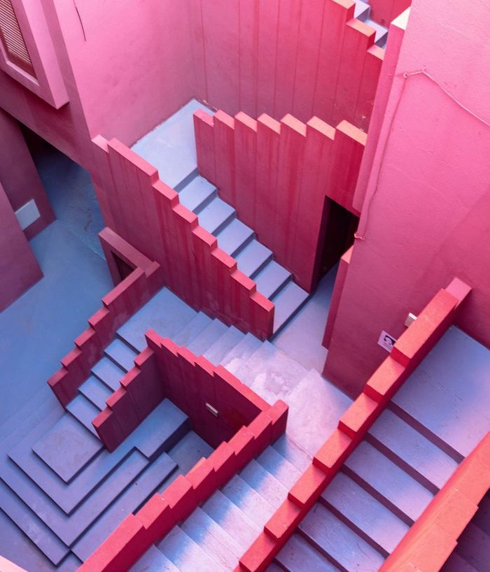 La Muralla Roja («Красная стена»), Испания Испания, Средиземное море, Архитектура, Модерн, Постмодернизм, Длиннопост