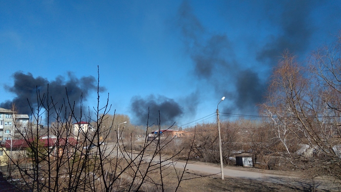 Пожар в Омске