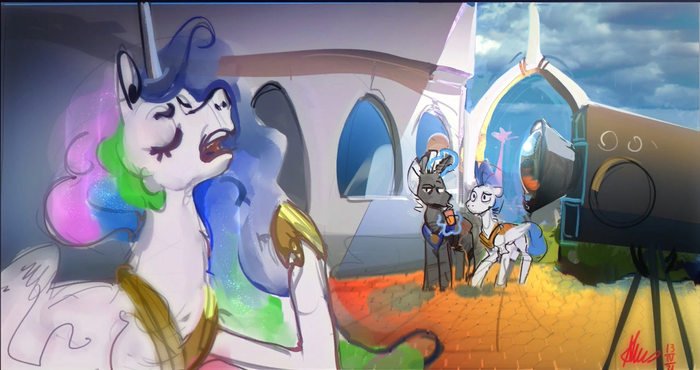   My Little Pony, Princess Celestia, Original Character, Alumx