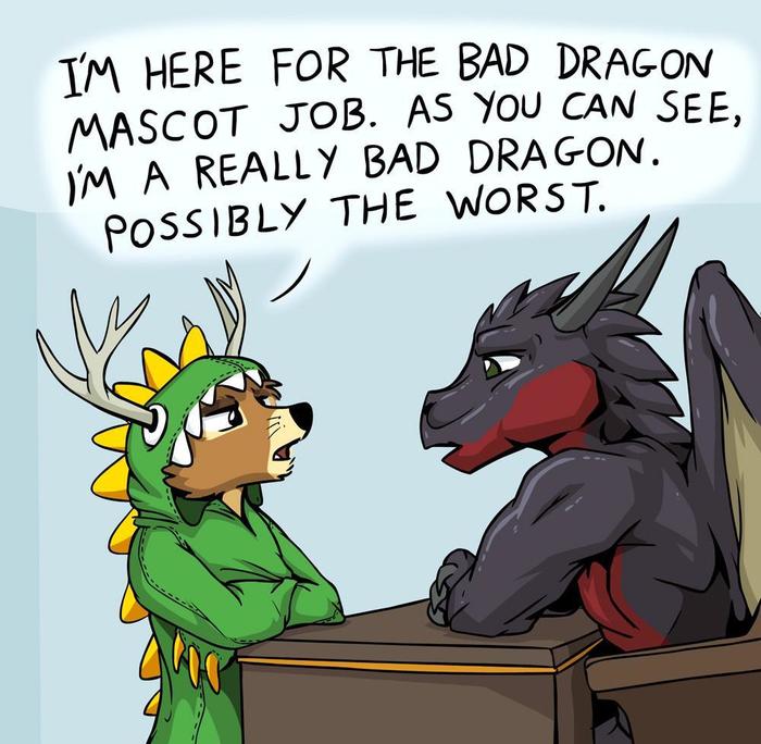 ,  Bad Dragon   Tirrel, Bad Dragon, Furry Art, Furry Dragon, Furry deer, 
