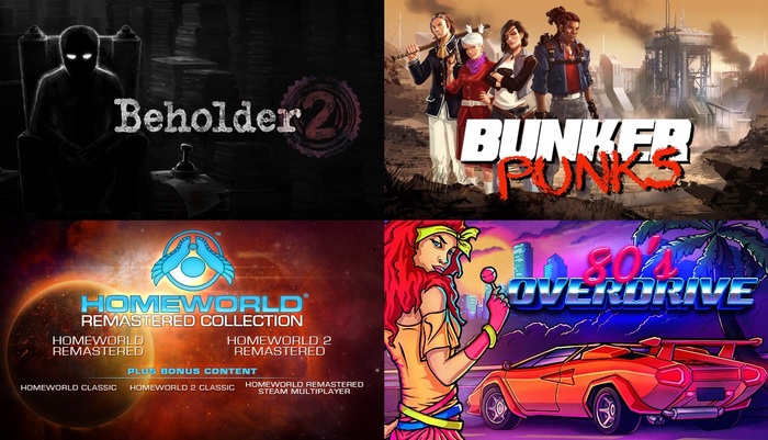 Розыгрыш Beholder 2, Homeworld Remastered Collection, 80's OVERDRIVE и Bunker Punks на SteamGifts