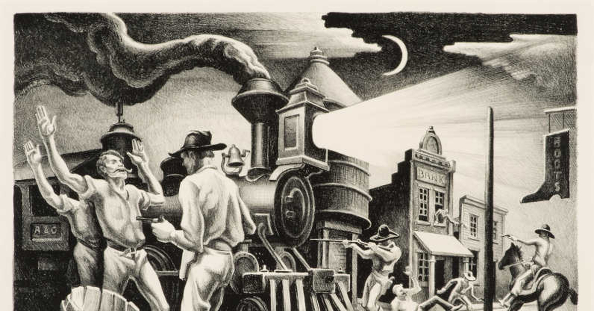 Ограбление поезда. Thomas Hart Benton (1889-1975,. Томас Харт Бентон (1889-1975). «Городские развлечения и подземка». Томас Харт Бентон woman. Томас Харт Бентон паровоз.