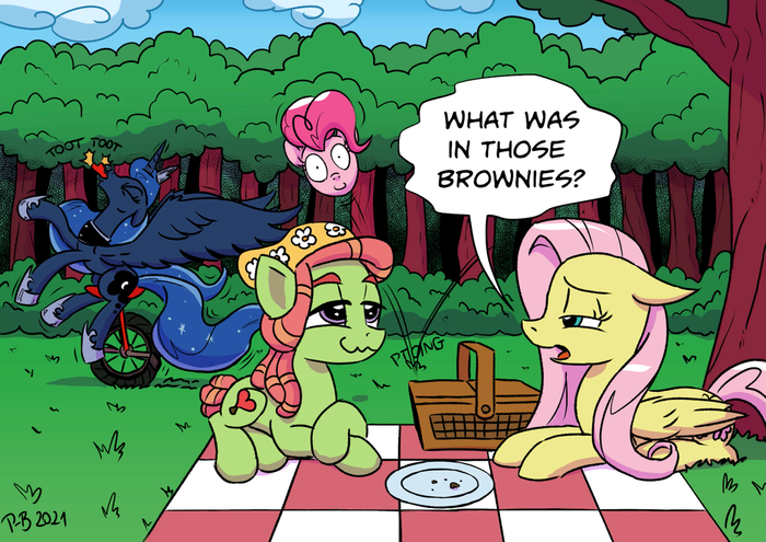   My Little Pony, Princess Luna, Pinkie Pie, Tree Hugger, Fluttershy, Pony-berserker