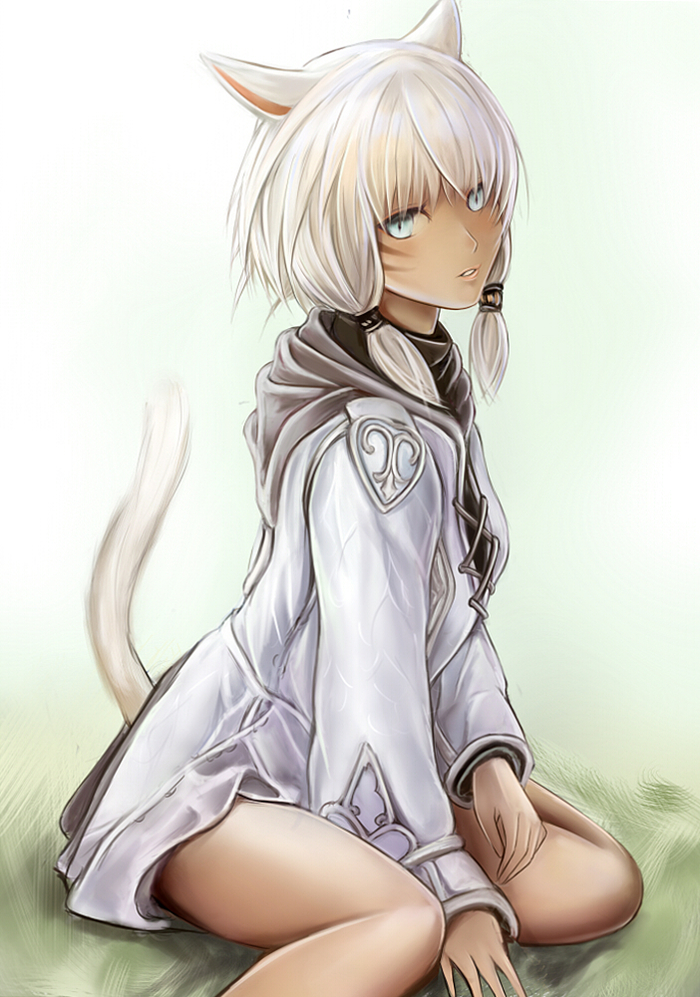 Y'shtola , Anime Art, Final Fantasy XIV, Yshtola, Animal Ears, 
