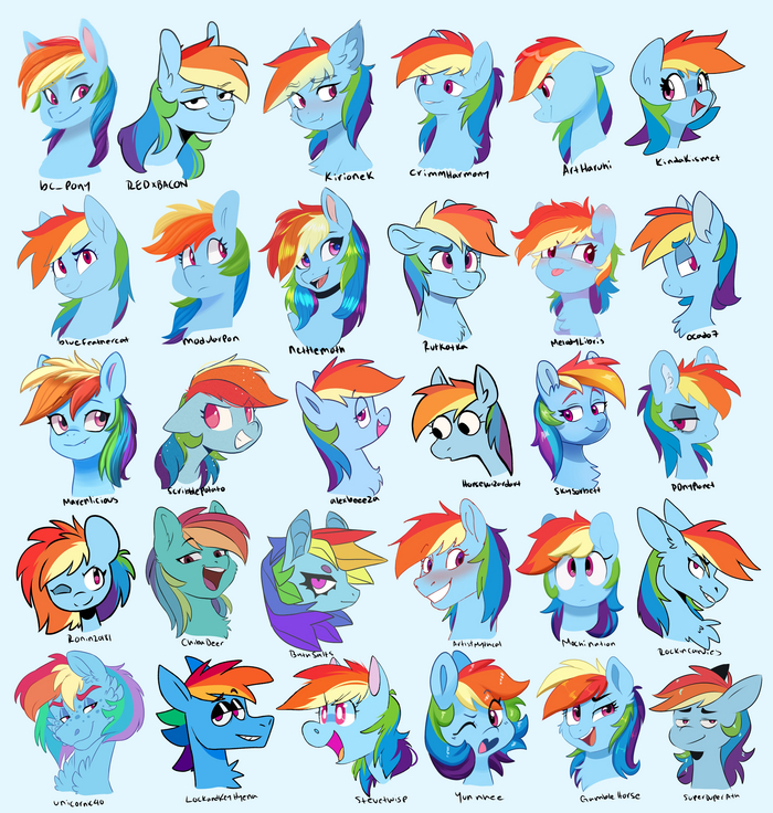   My Little Pony, Rainbow Dash, Doodle-mark