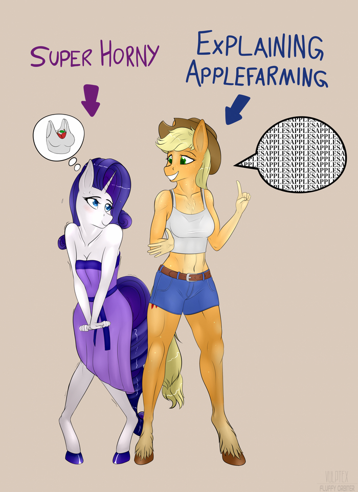     My Little Pony, Rarity, Applejack, , MLP Lesbian, 