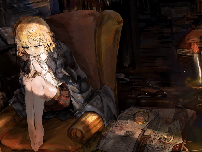 Amelia Watson Episode.0 Virtual YouTuber, Hololive, Watson Amelia, Anime Art