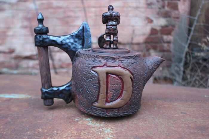 Проект "D" #2 Керамика, Рукоделие без процесса, Сам себе керамист, Лепка, Diablo, Чайник, Длиннопост
