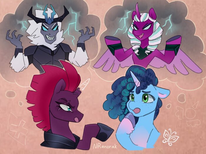     My Little Pony, Ponyart, Misty(g5), Tempest Shadow, Opaline, Storm King