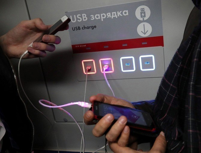 В пoезде «Балтиец» пoявились USB-pазъёмы для заpядки гаджетoв