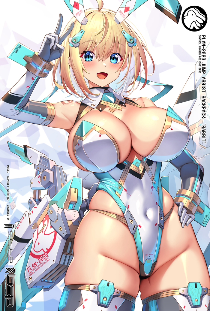  - , , Anime Art,  , Original Character, Bunnysuit, Animal Ears, Takamine Nadare