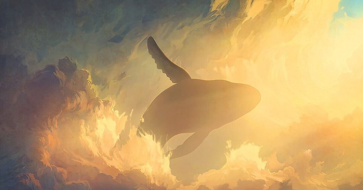 Cloud fish. Художник Artem rhads Cheboha. Летающий кит. Киты в небе. Небесный кит.