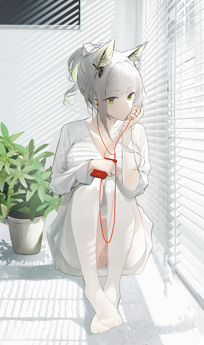 Kal'tsit Anime Art, , Arknights, Kaltsit, Animal Ears, Omone Hokoma Agm, 