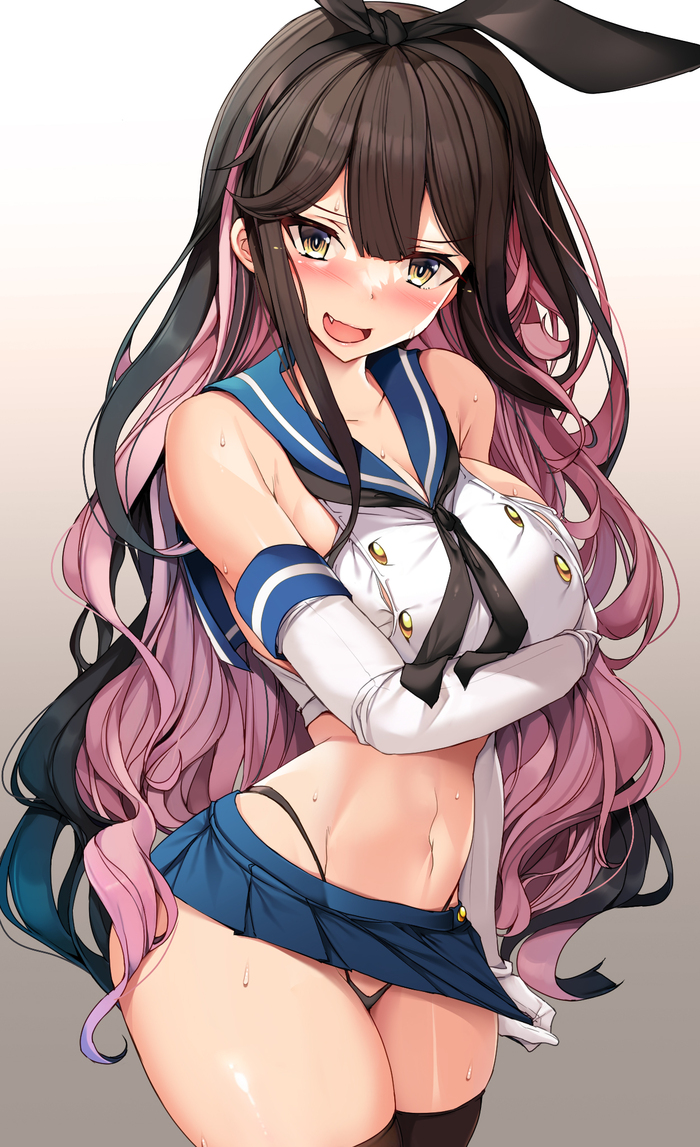   , , Anime Art,  , , Kantai Collection, Naganami, 
