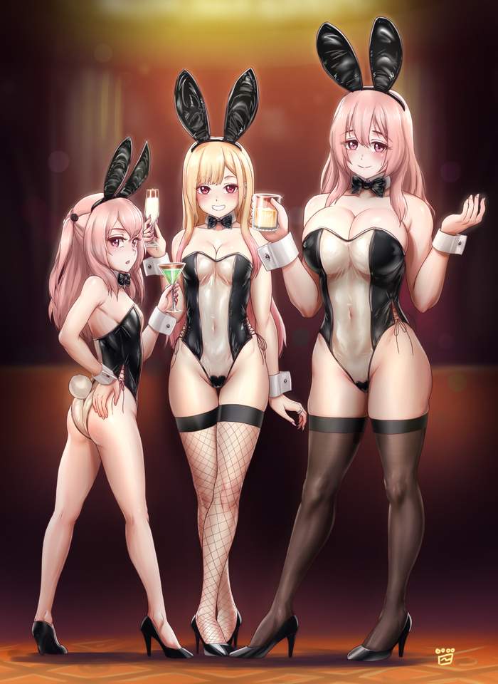  Anime Art, , Sono Bisque Doll wa Koi wo Suru, Marin Kitagawa, Sajuna Inui, Bunnysuit, Inui Shinju