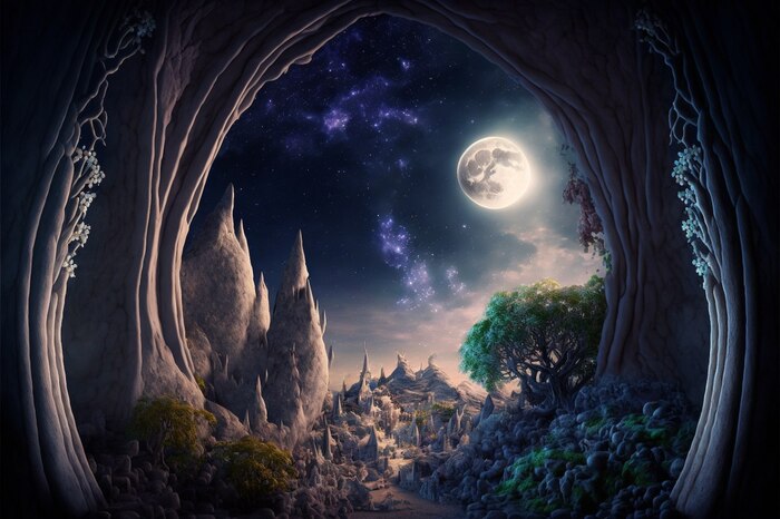 Продолжение поста «СКАЗОЧНЫЕ ОБОИ НА РАБОЧИЙ СТОЛ» Midjourney, Арты нейросетей, Нейронные сети, Цифровой рисунок, Фоторедактор, Обои на рабочий стол, Сказка, Река, Озеро, Красота, Волшебство, Магия, Ночь, День, Луна, Длиннопост, Ответ на пост