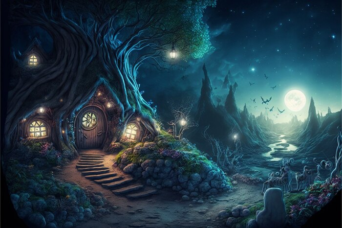 Продолжение поста «СКАЗОЧНЫЕ ОБОИ НА РАБОЧИЙ СТОЛ» Midjourney, Арты нейросетей, Нейронные сети, Цифровой рисунок, Фоторедактор, Обои на рабочий стол, Сказка, Река, Озеро, Красота, Волшебство, Магия, Ночь, День, Луна, Длиннопост, Ответ на пост