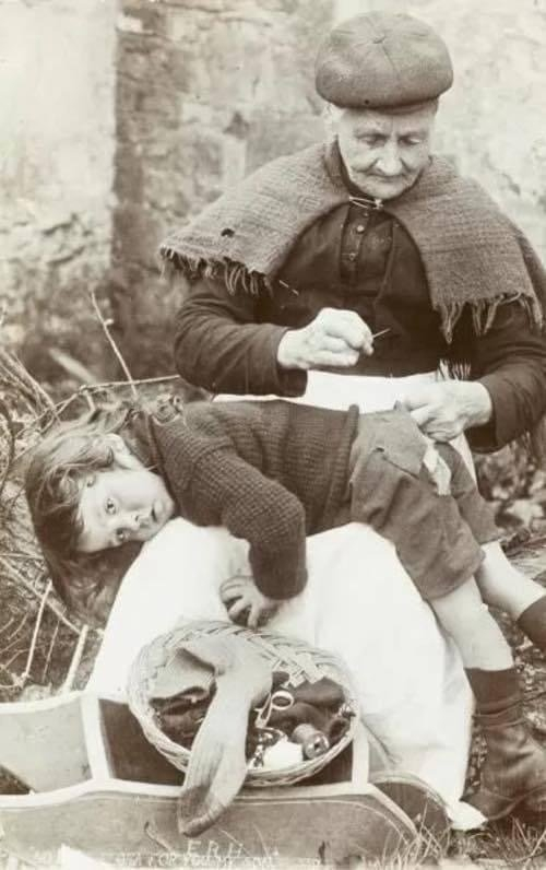 Не дергайся, внучек, я тебя заштопаю