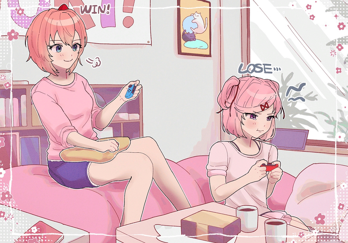 Anime Art, , Doki Doki Literature Club, Sayori, Natsuki,  