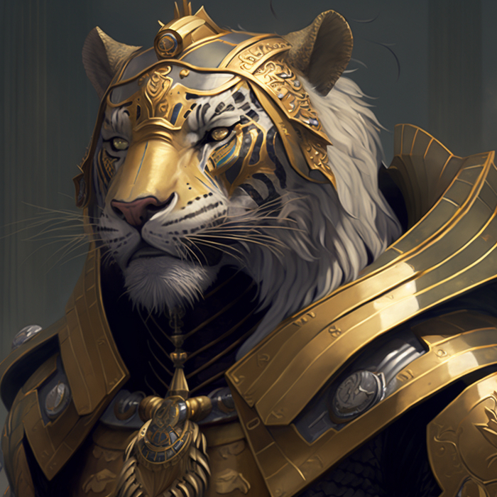 Тигр - паладин от Midjourney
