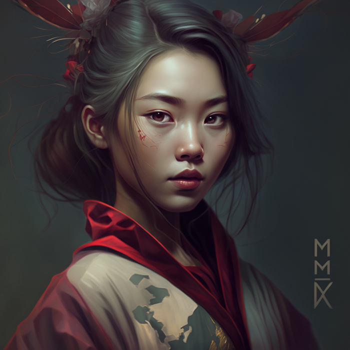 Азиатка от Midjourney