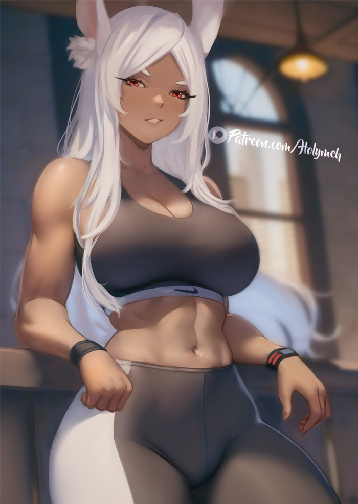   Anime Art, , Boku no Hero Academia, Miruko, Animal Ears