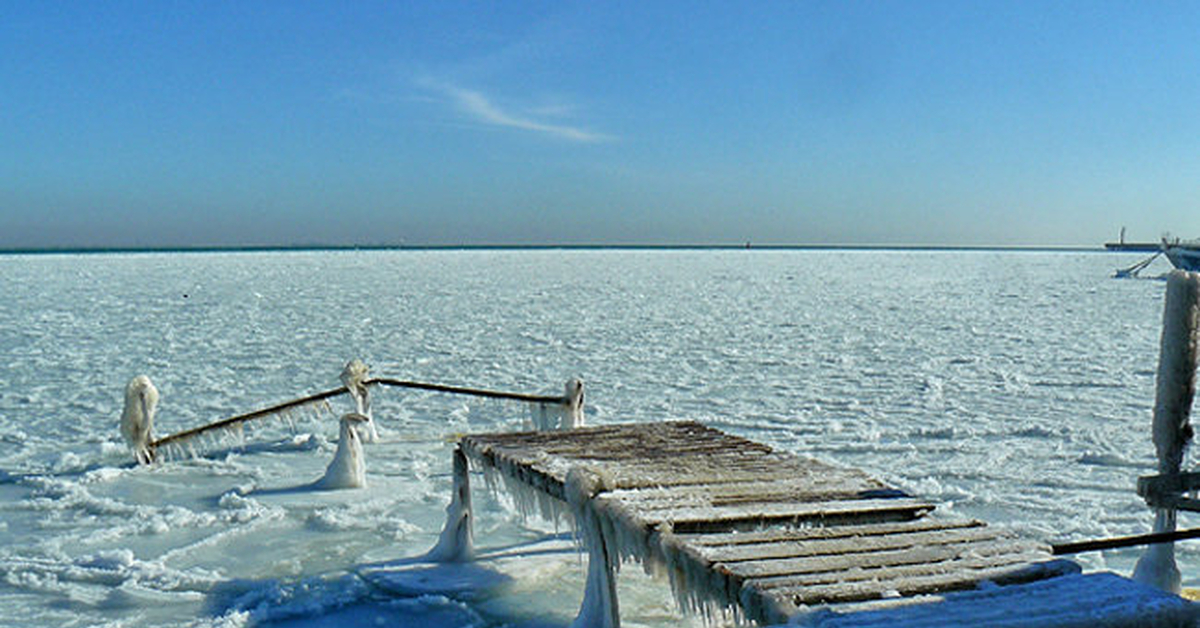 Фото евпатории замерзло море