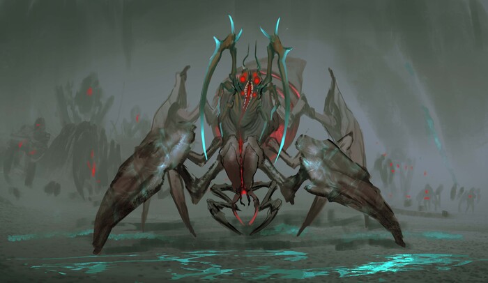 Иллюстрация одного из боссов для игры Tenebris Инди игра, Gamedev, Инди, Разработка, Unity, RPG, Компьютерные игры, JRPG, Длиннопост