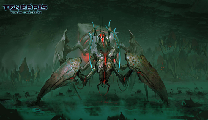 Иллюстрация одного из боссов для игры Tenebris Инди игра, Gamedev, Инди, Разработка, Unity, RPG, Компьютерные игры, JRPG, Длиннопост