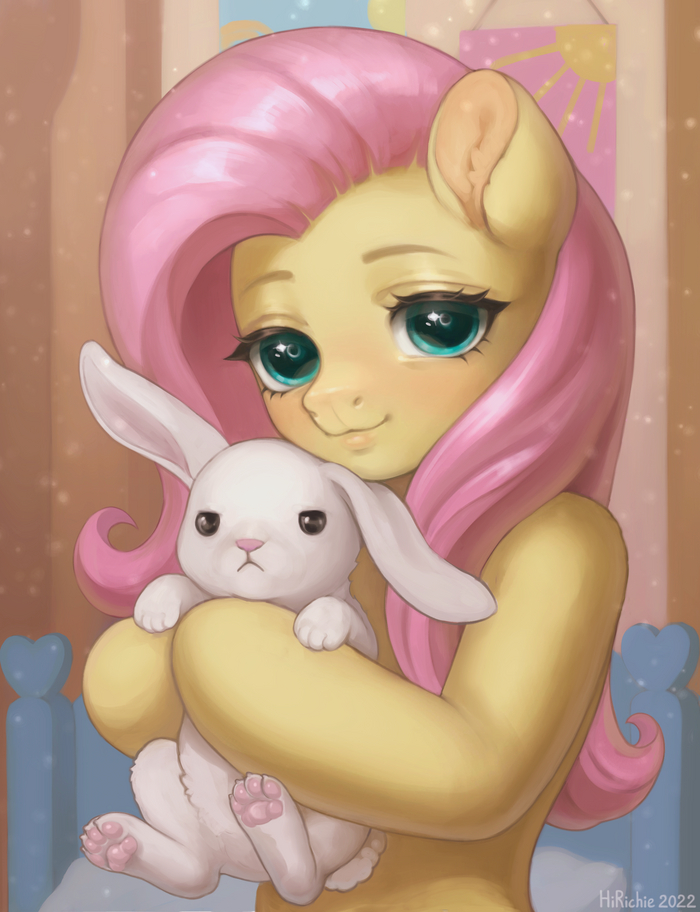     My Little Pony, Ponyart, Fluttershy, Angel Bunny