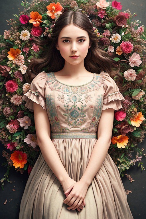 Девушки на цветочной поляне | Пикабу