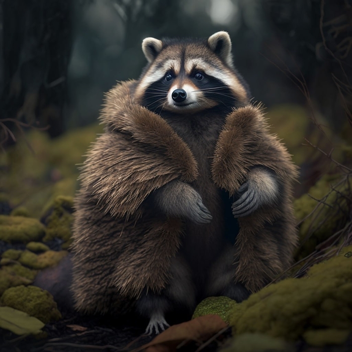 Енот в беличьей шубе