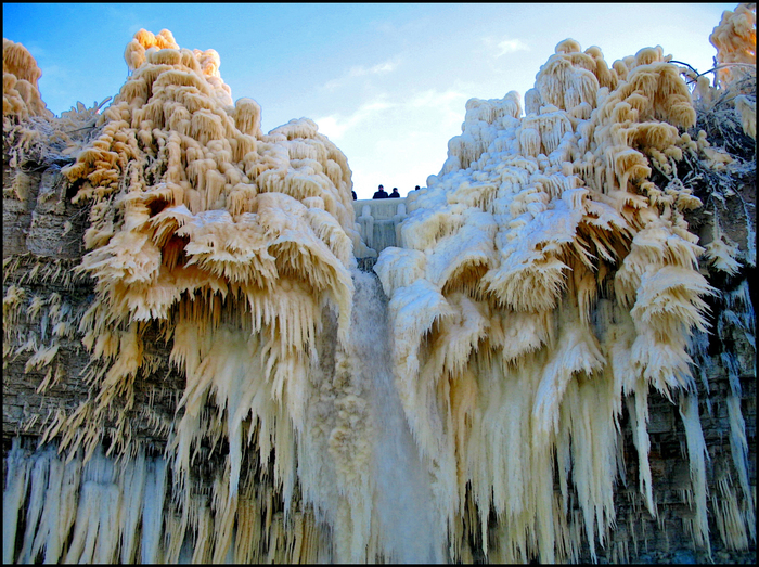 Водопад Валласте зимой Водопад, Эстония, Лед, Длиннопост