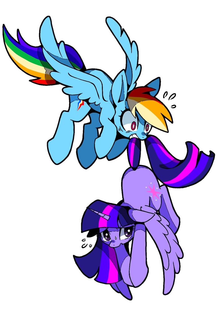   My Little Pony, Ponyart, Twilight Sparkle, Rainbow Dash