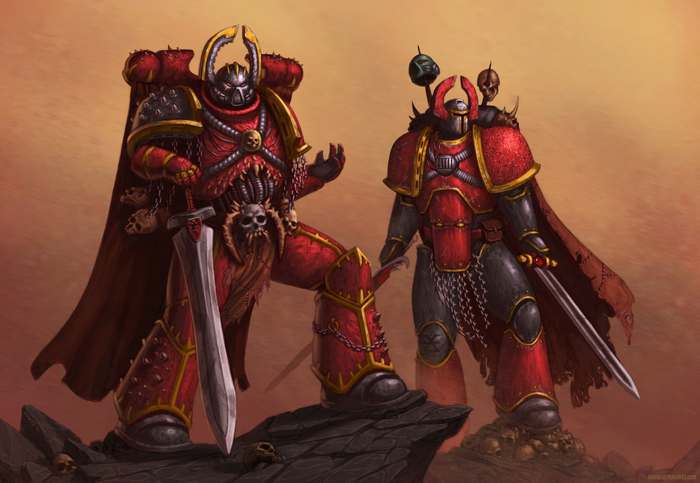 World Eaters Savok and Konok illustration by Ultrakints