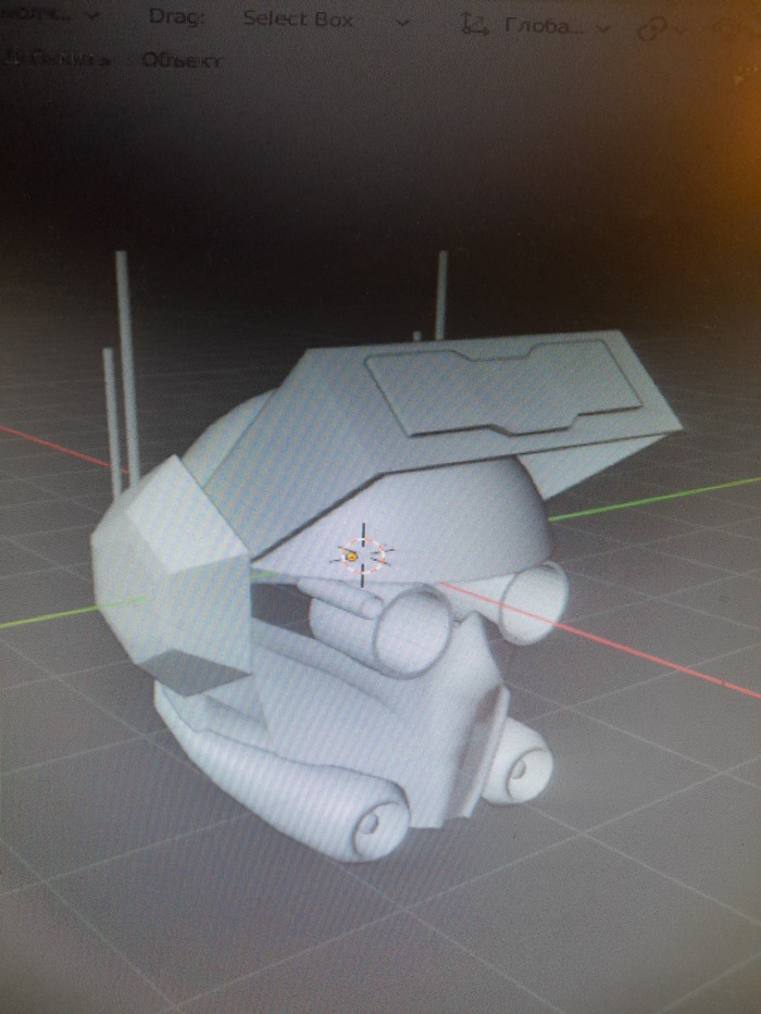 ~ВОПРОС~ Кто сможет увеличить мою модель шлема до 24 дюймов (60см) в ширину. Я новичок просто /: