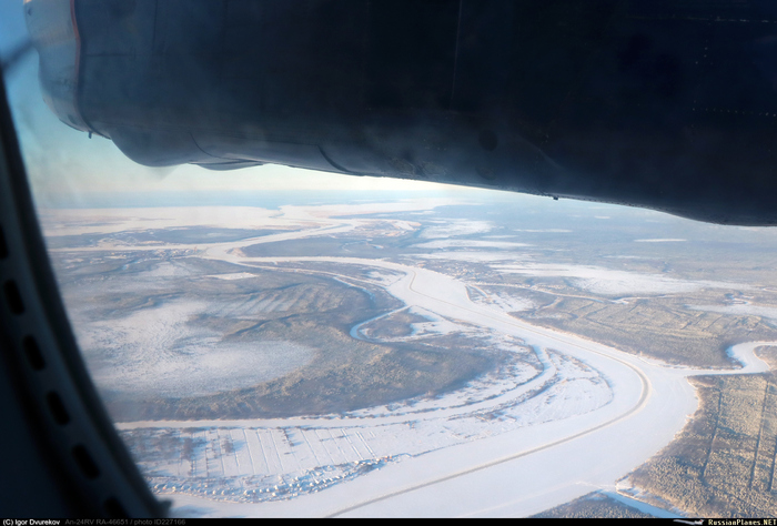 Под крылом самолета Фотография, Река, Тайга, Зима, Северная Двина, Белое море, Вид из самолёта