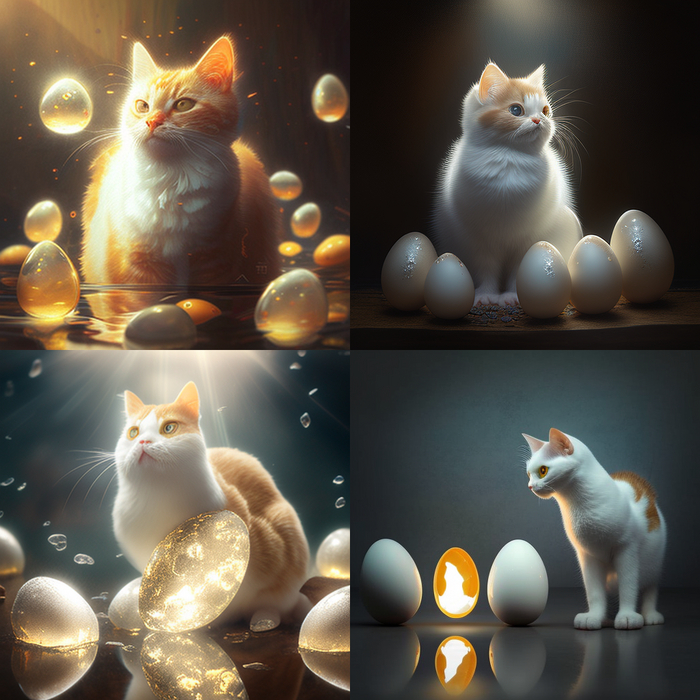 "Блестит как у кота яйца" в обработке от Midjorney