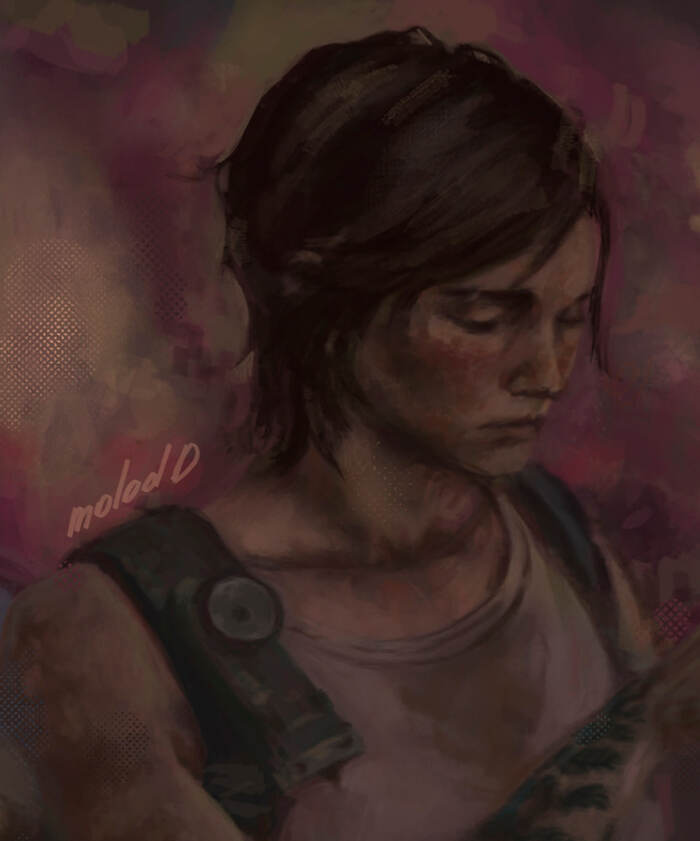     , Photoshop, , Digital, , The Last of Us 2, Game Art, 2D