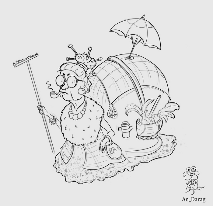 Суровый огородник баба Клава