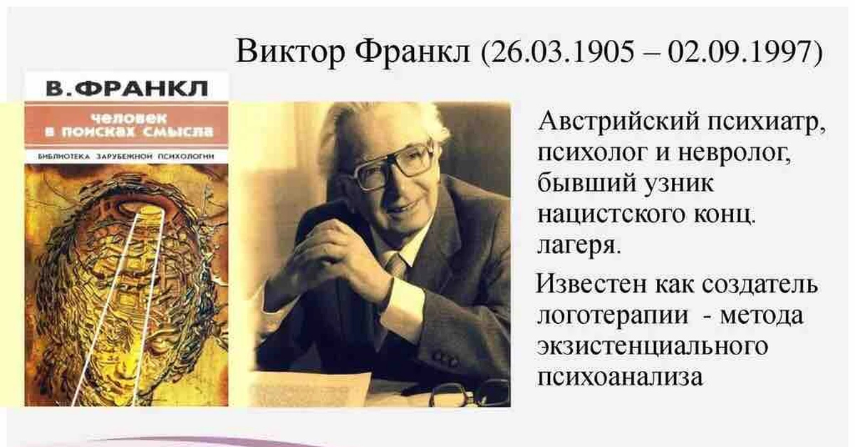 Человека в поисках смысла книга виктора франкла