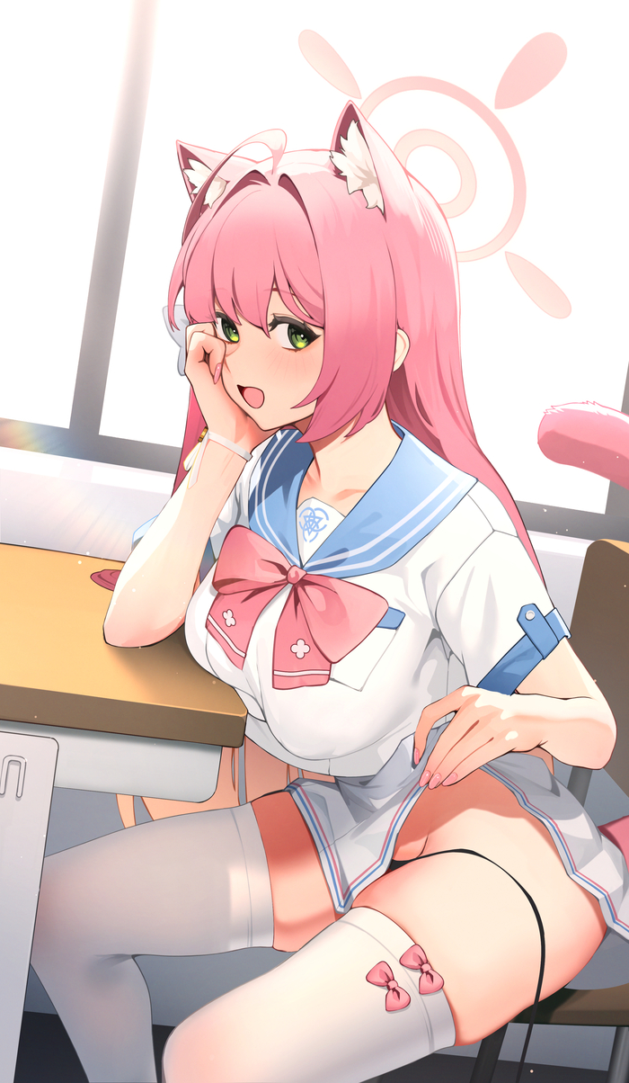 Urawa Hanako , Anime Art, , Blue Archive, Urawa Hanako, Ett, , Animal Ears, , ,  , , 