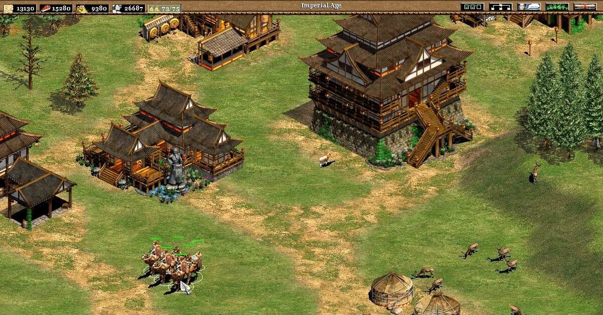 Играть старые версии. Age of Empires II the age of Kings 1999. Игра эпоха империй 2. Эпоха империй игра 1999. Age of Empires 2 1999.